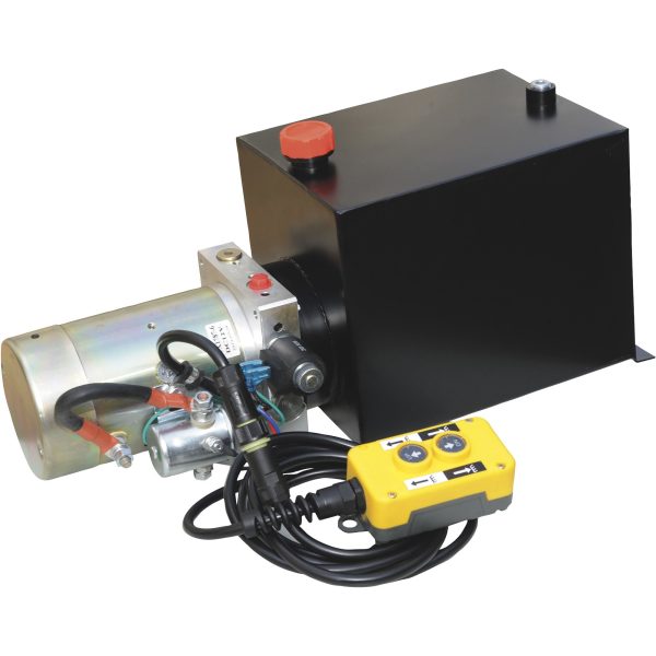 NorTrac 12 Volt DC Power Unit with Emergency Hand Pump — Single Acting, Dump Trailer, Model# YBZ5-F2.1D1W27/WUCAT1