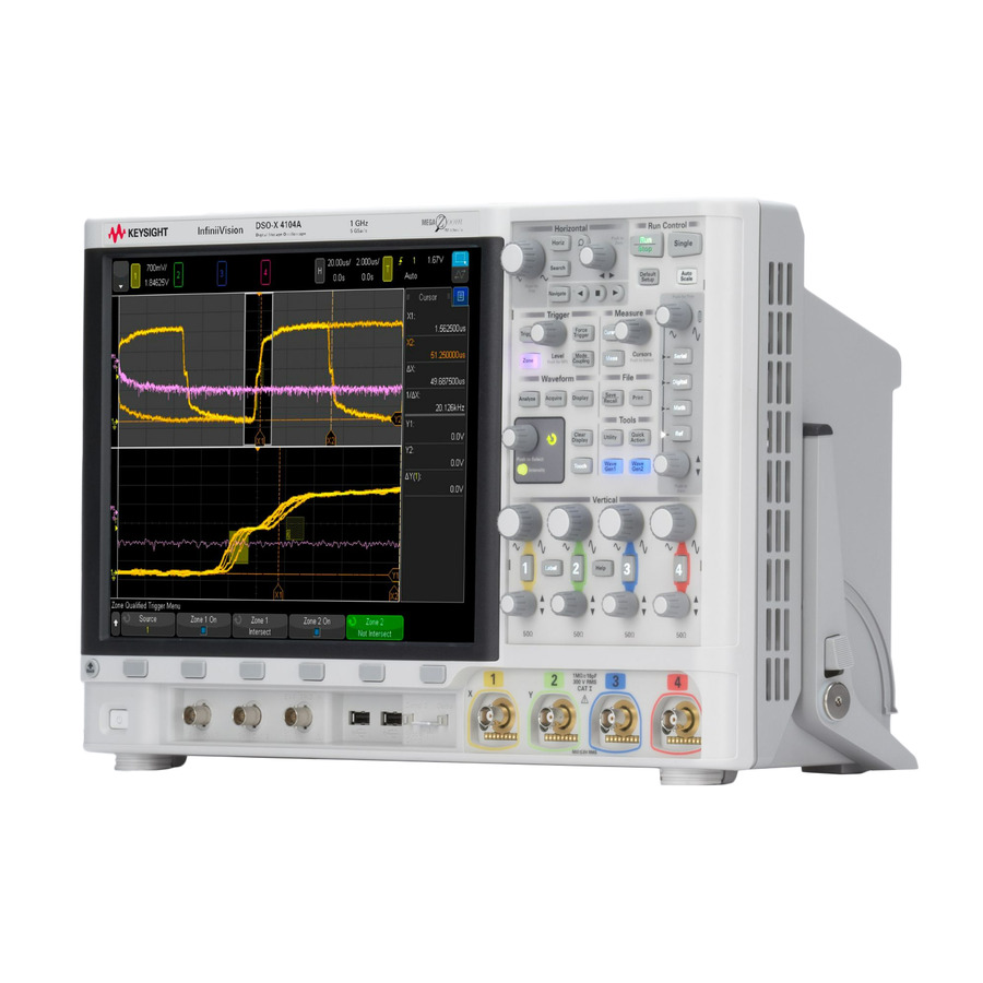 Keysight DSOX4104A: 4-Channel, 1 GHz Digital Oscilloscope with 4 Mpts, 5 GS/s, and 12-bit Resolution 1 Keysight DSOX4104A: 4-Channel, 1 GHz Digital Oscilloscope with 4 Mpts, 5 GS/s, and 12-bit Resolution